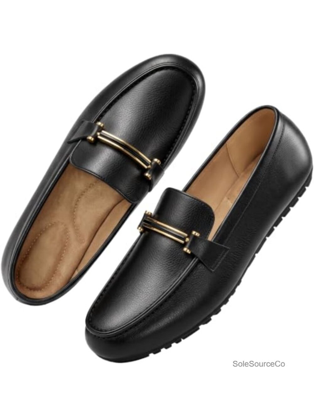 Memory Foam Slip On Loafers Vegan Leather Business Casual Flats